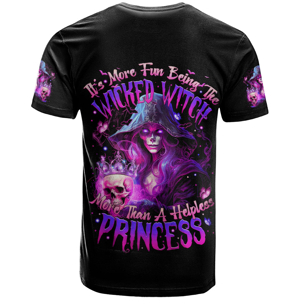 Witch Skull T-Shirt It's More Fun Being The Wicked Witch Graphic Tee