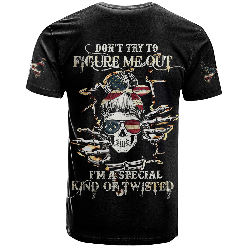 American Skull T-Shirt I Talk I Smile But Be Carefull When I Silent Graphic Tee
