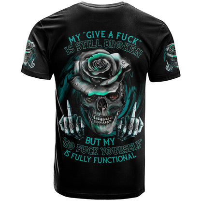 Blood Skull T-Shirt I Hold A Angel And Crazy Lady It Your Choice Graphic Tee