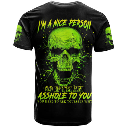 Flower Skull T-Shirt Iam A Sweet Girl Full Of Crazy Graphic Tee