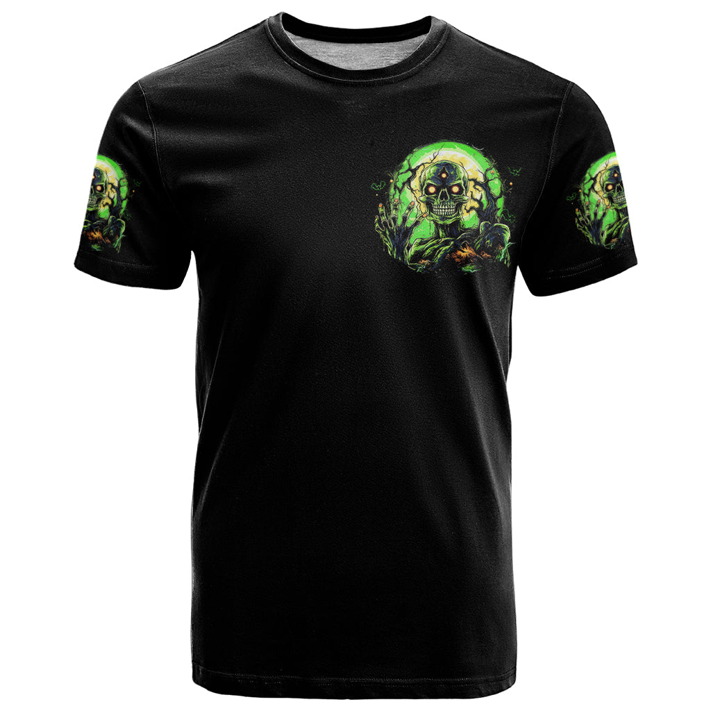 Skull Pumpkin T-Shirt I Have Three Side Quite Funny And Side You Never Want Graphic Tee