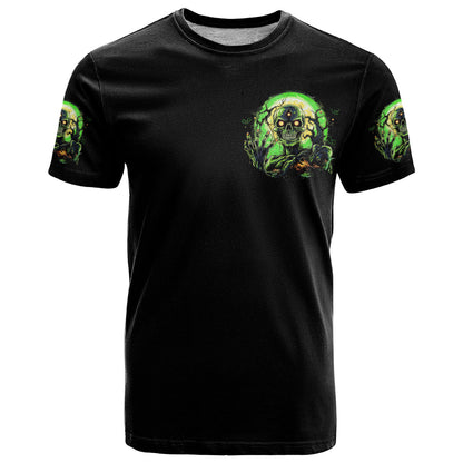 Skull Pumpkin T-Shirt I Have Three Side Quite Funny And Side You Never Want Graphic Tee
