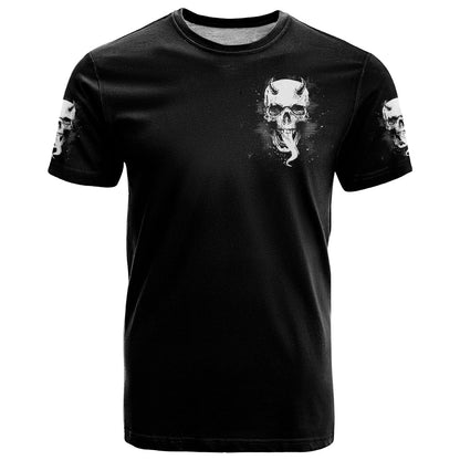 Thunder Skull T-Shirt My Demon Hide Inside My Head Graphic Tee