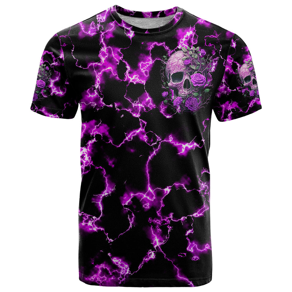 Rose Skull T-Shirt She Whispered Back I am The Storm Graphic Tee