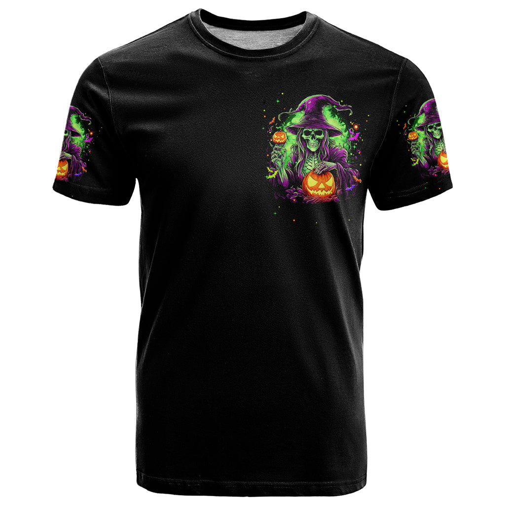 Pumpkin Witch Skull T-Shirt Witches Be Trippin Graphic Tee