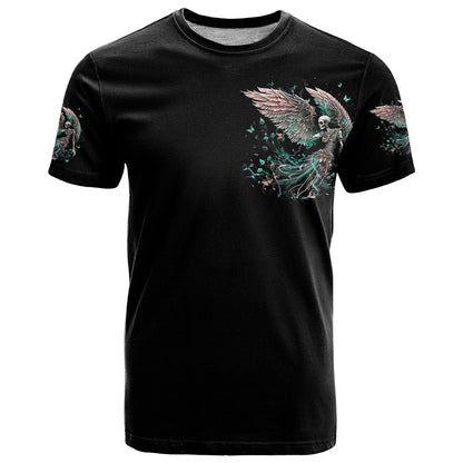 Angel Skull T-Shirt She Whispered Back Iam The Storm Graphic Tee