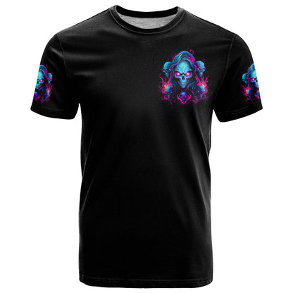Lady Skull T-Shirt Stand For What You Believe In Even If It Means Standing Alone Graphic Tee