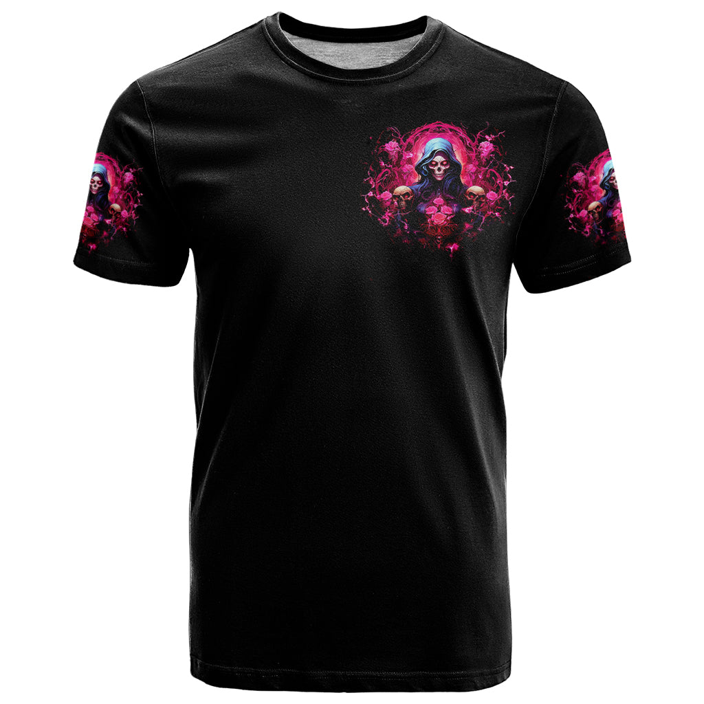 Rose Skull T-Shirt I Hold A Beast An Angel And A Crazy Lady In Me Graphic Tee