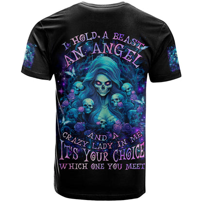 Flame Skull T-Shirt If You Kick Me When I'm Down You Better Pray I Don't Get Up Graphic Tee
