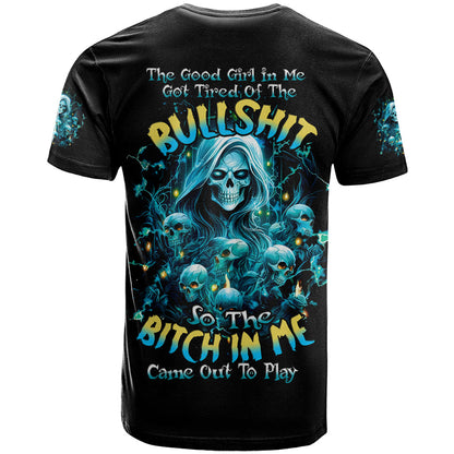 Irsh Girl Skull T-Shirt Drink Up Bitch Graphic Tee