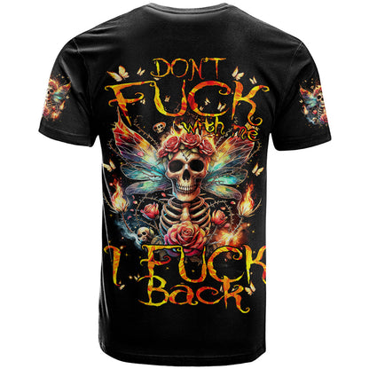 Fairy Skull T-Shirt Don't Fuck With Me I Fuck Back Graphic Tee