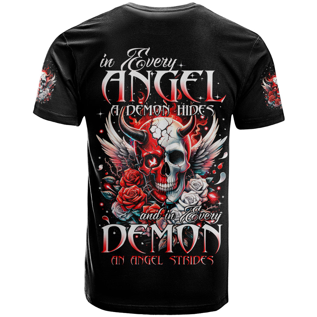 Devil Skull T-Shirt In Every Angel A Demon Hides And In Every Demon An Angel Strides Graphic Tee