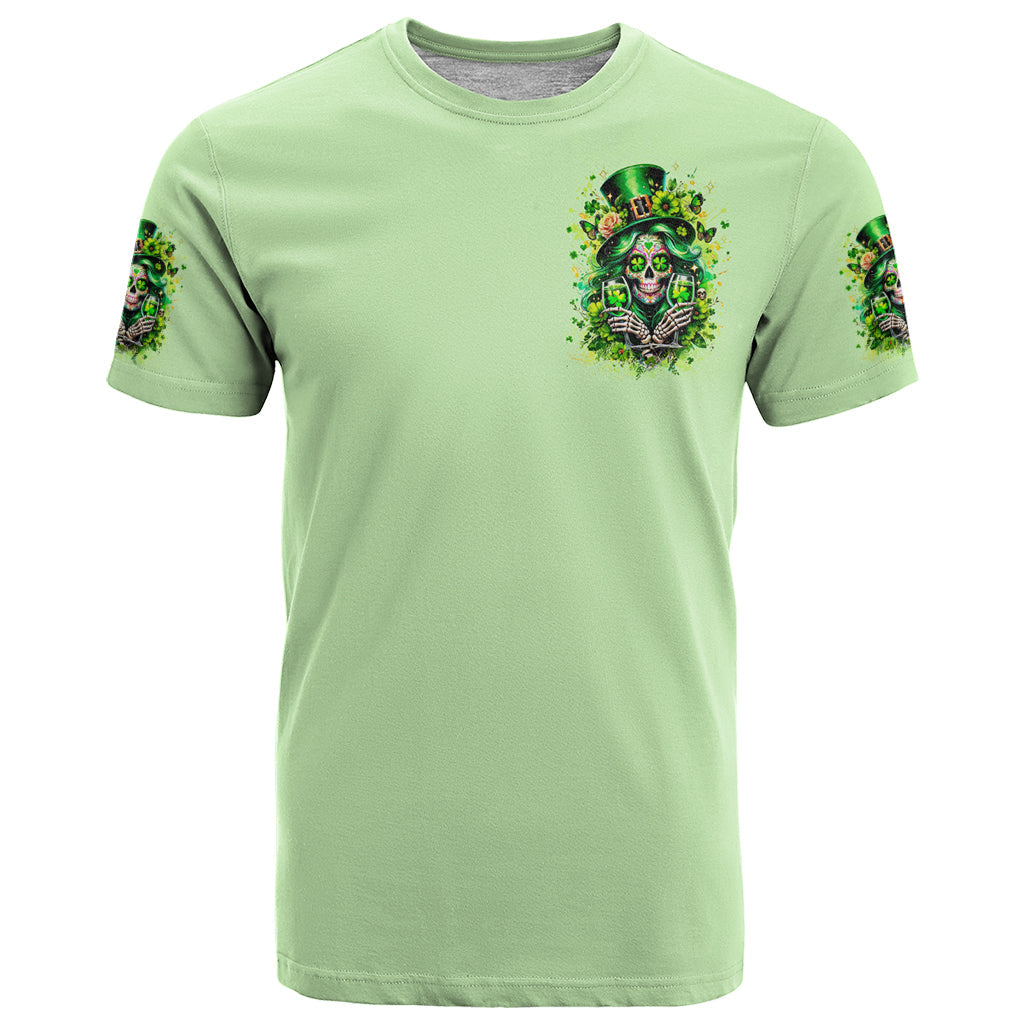 Irish Skull T-Shirt Drink Up Bitches Graphic Tee
