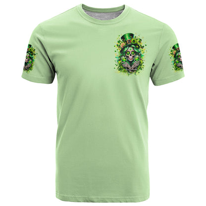 Irish Skull T-Shirt Drink Up Bitches Graphic Tee
