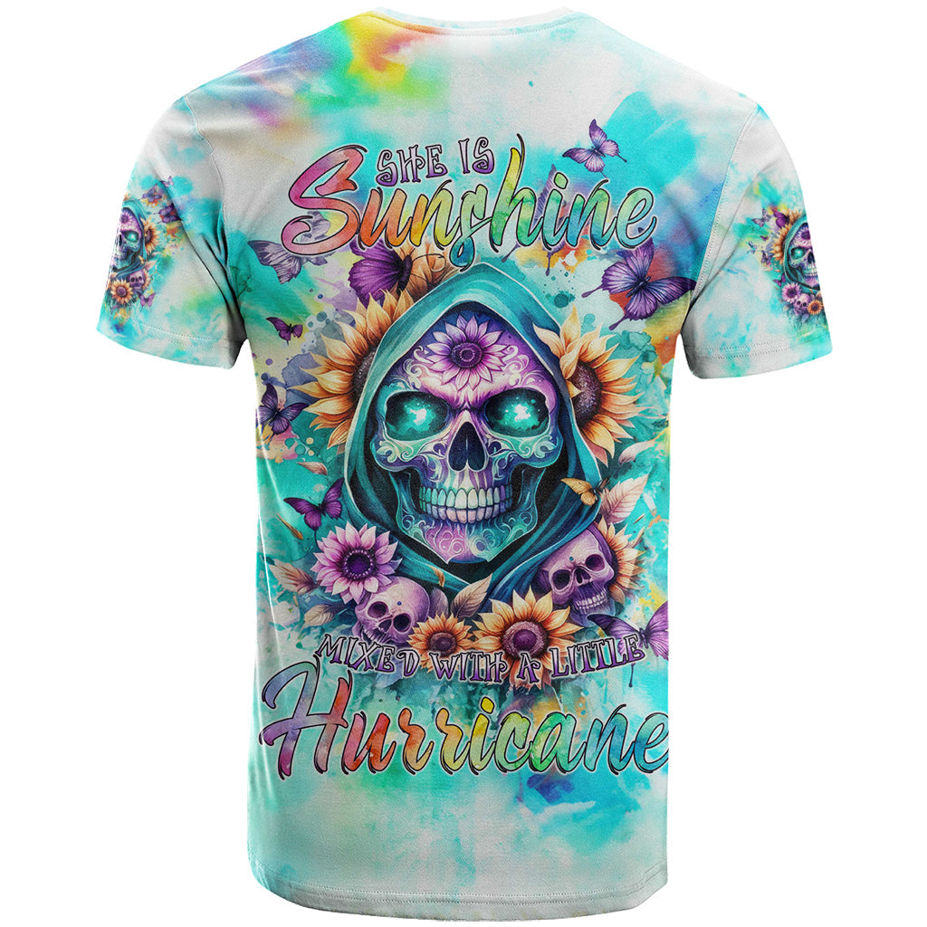Flower Skull T-Shirt She Is Sunshine Mixed With A Little Hurricane Graphic Tee