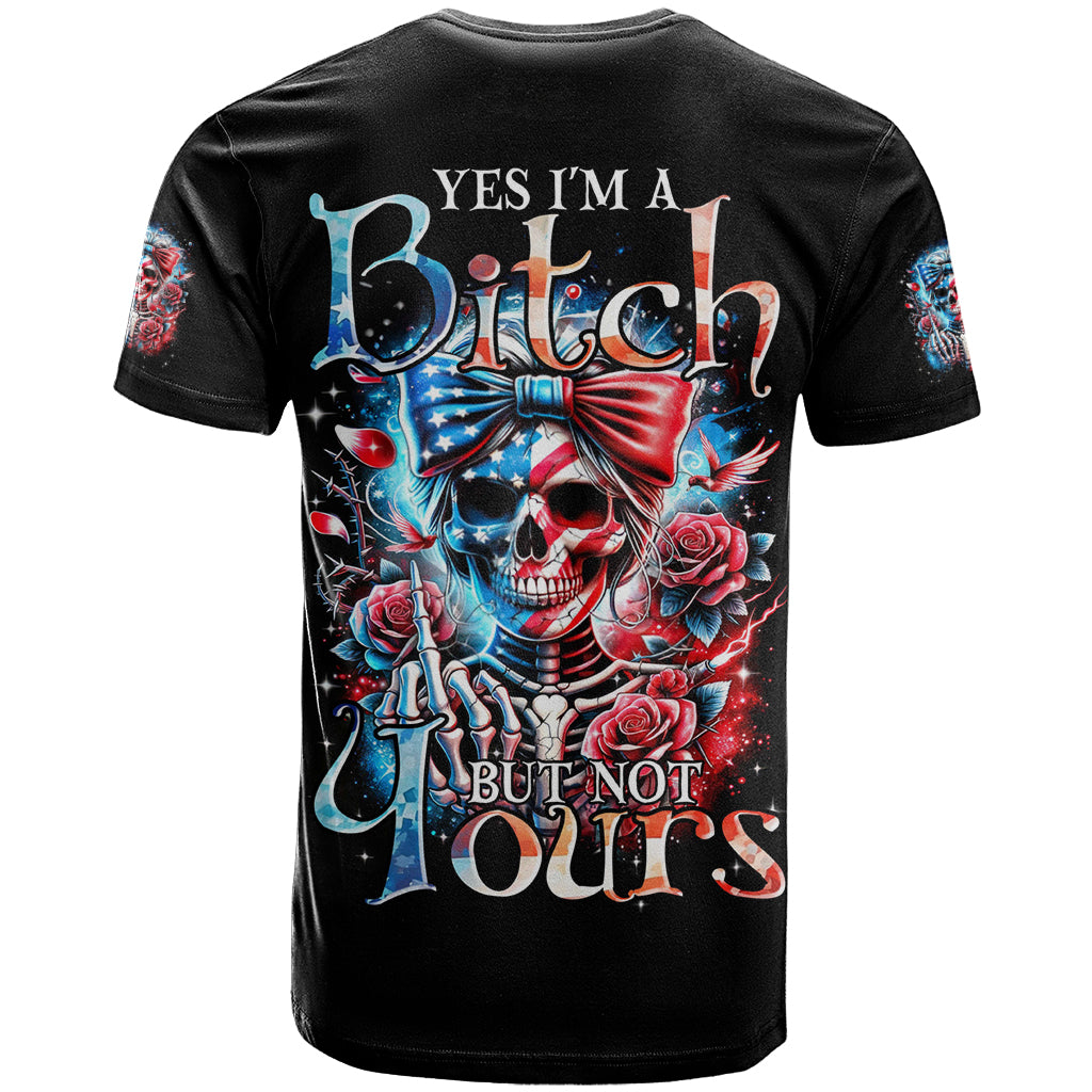 Lady Skull T-Shirt Yes I'm A Bitch But Not Your Graphic Tee