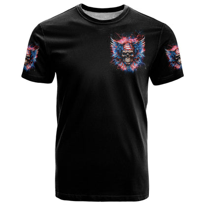 American Skull T-Shirt I'm Not Anti Social I'm Just Not User Friendly Graphic Tee