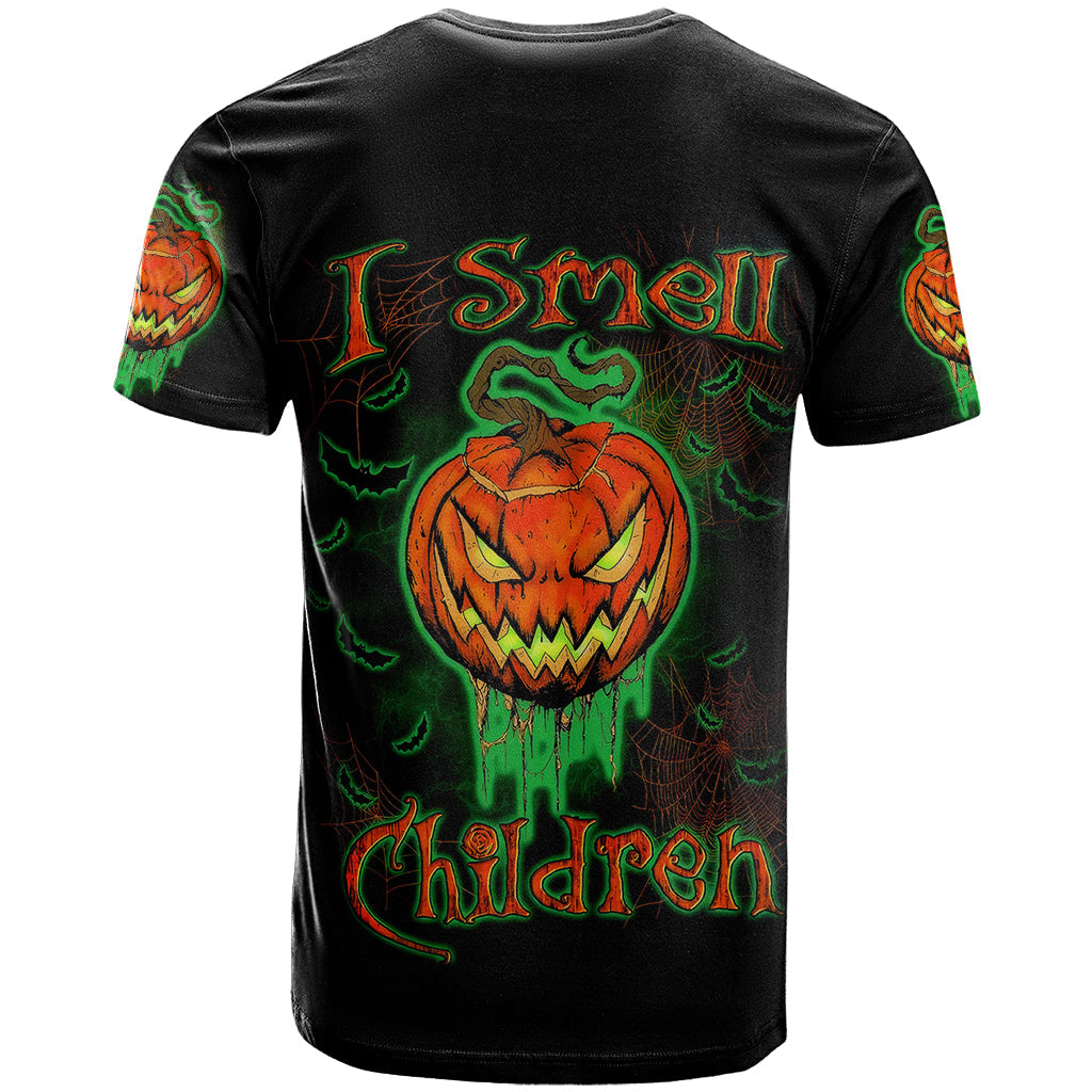 Jack O Lantern Skull T-Shirt I Smell Children Graphic Tee