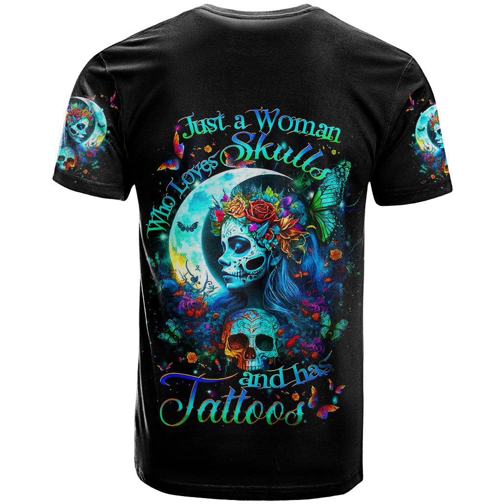 Fairy Skull T-Shirt Just The Woman Who Loves Skull And Tattoo Graphic Tee