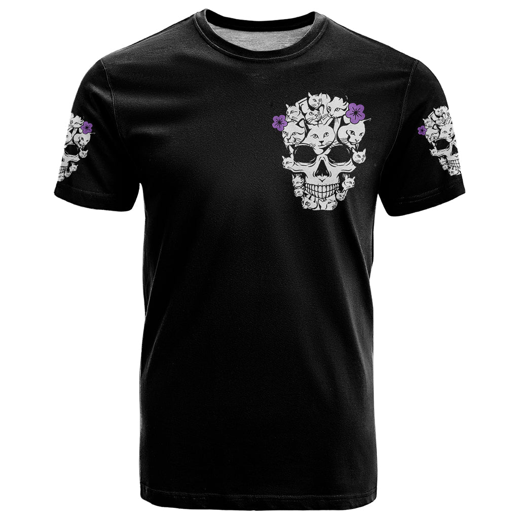 Cat Skull T-Shirt Purr Evill Graphic Tee