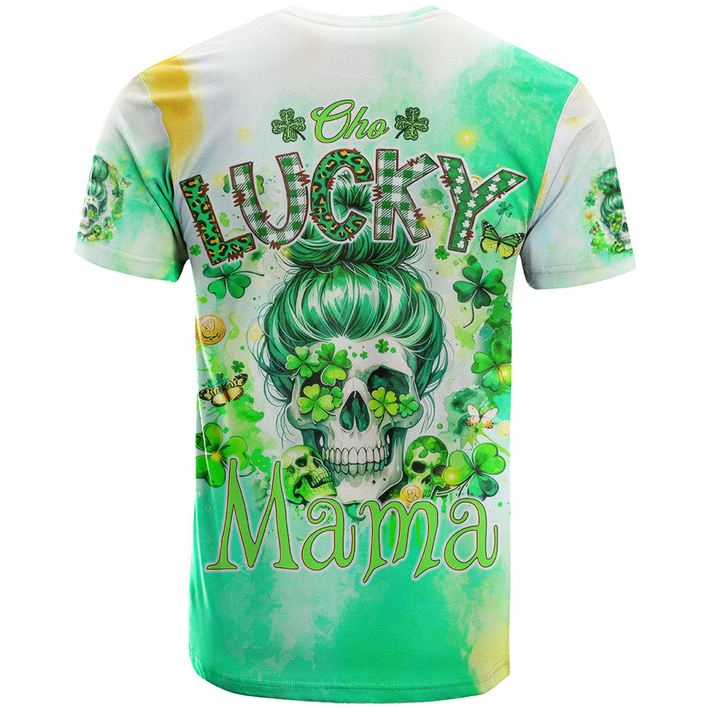 Irish Skull T-Shirt Oho Lucky Mama Graphic Tee
