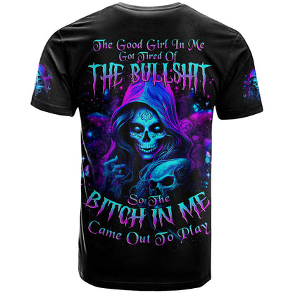 Witch Skull T-Shirt The Good Girl In Me Got Tired Of The Bullshit Graphic Tee