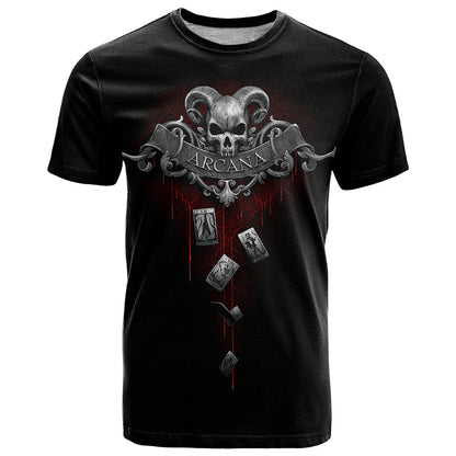 Skull T-Shirt Death Reaper Arcana Graphic Tee