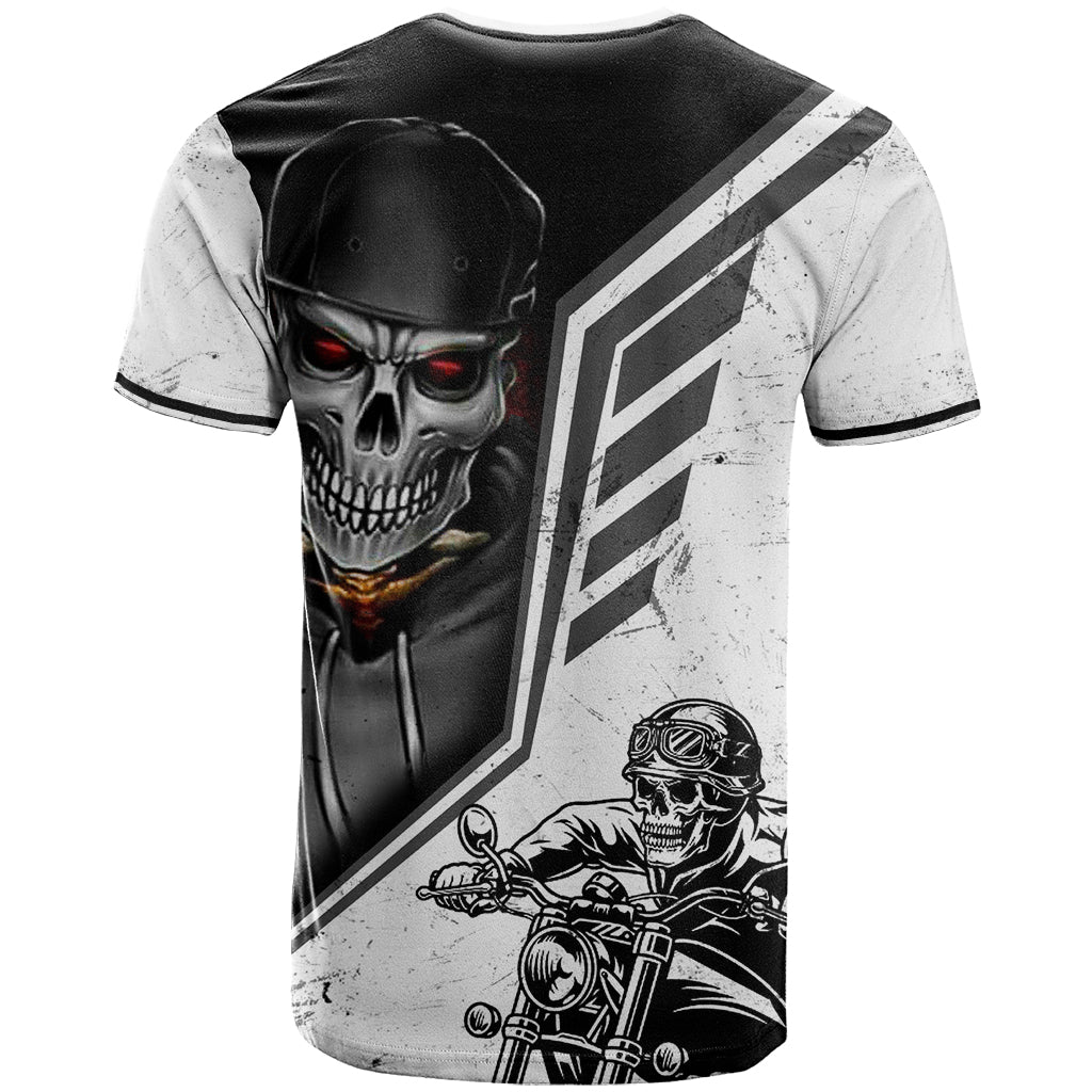 Skull T-Shirt Riding Motocycle Graphic Tee