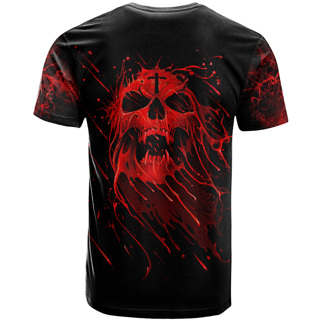 Skull T-Shirt Bloody Skull Scream Graphic Tee