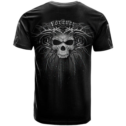 Skull T-Shirt Skull Death Forever Graphic Tee