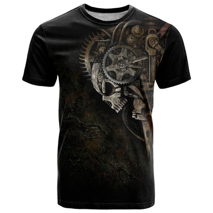 Unveiling the Mechanical Skull T-Shirt Cybernetic Enigma Graphic Tee