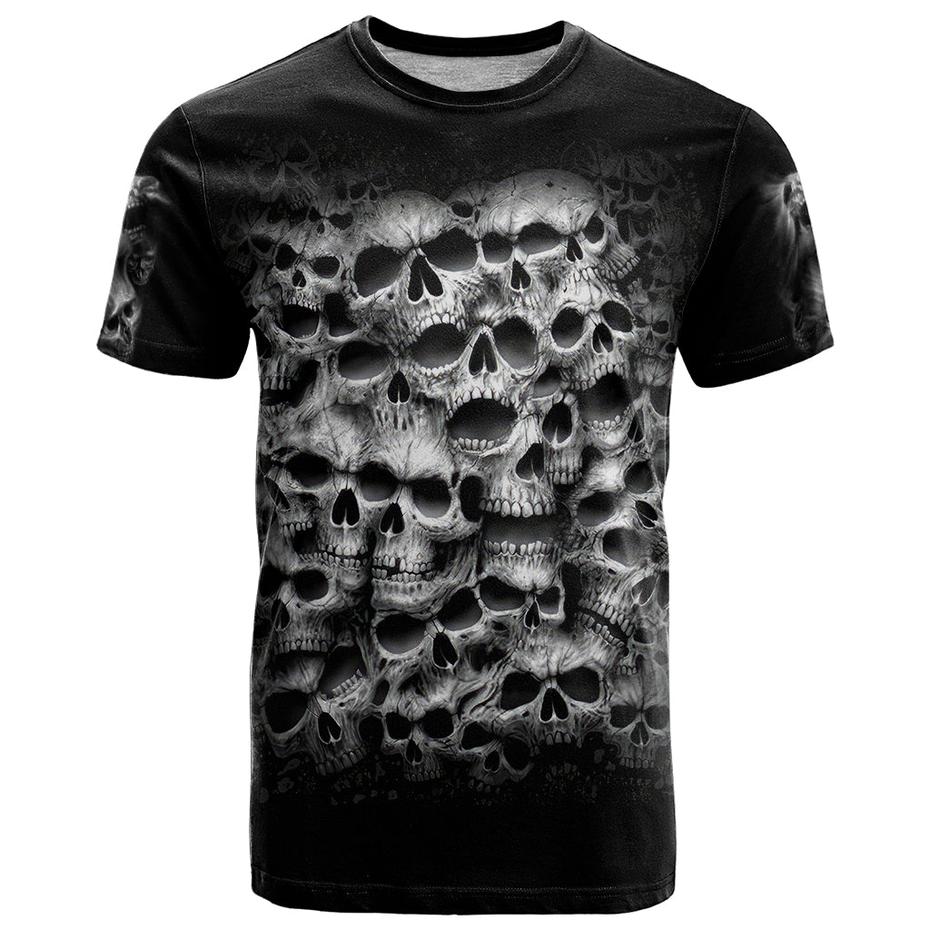 Skull T-Shirt Twisted Head Skull Graphic Tee