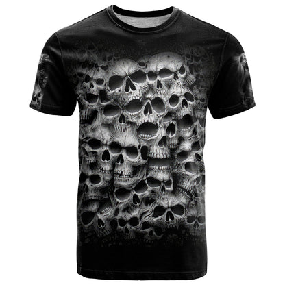 Skull T-Shirt Twisted Head Skull Graphic Tee