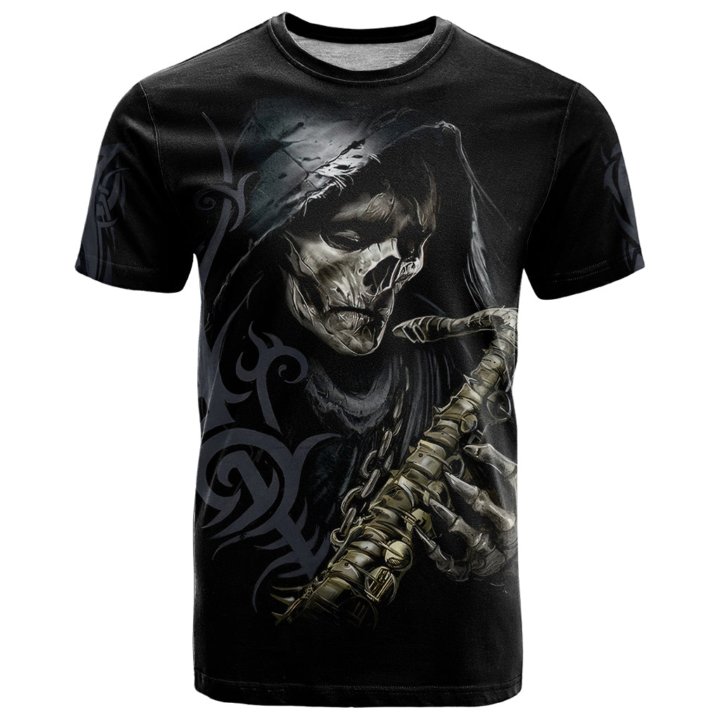 Skull T-Shirt Musician Of Death Graphic Tee