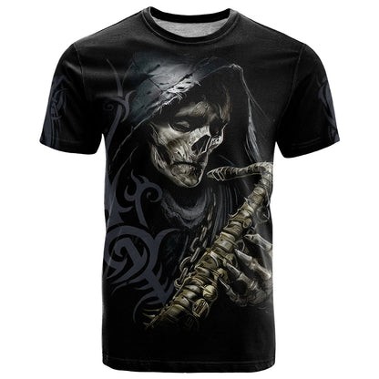Skull T-Shirt Musician Of Death Graphic Tee