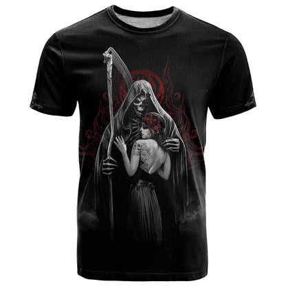 Skull T-Shirt Death Angel And Da de Muertos Girl Graphic Tee