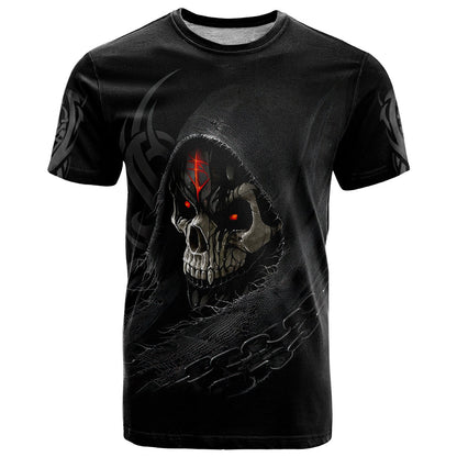Skull T-Shirt Black Reaper Graphic Tee