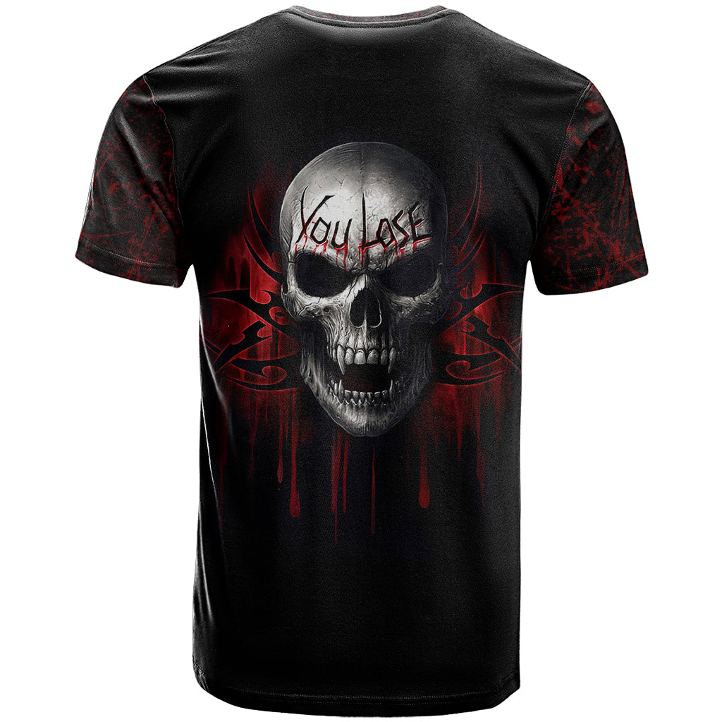 Skull T-Shirt Death Skull Game Over Graphic Tee