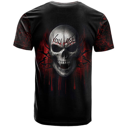 Skull T-Shirt Death Skull Game Over Graphic Tee