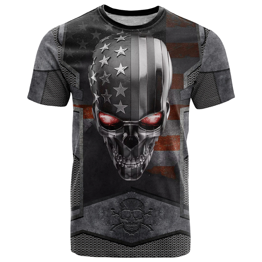 Skull T-Shirt Metal Head Skull American Graphic Tee