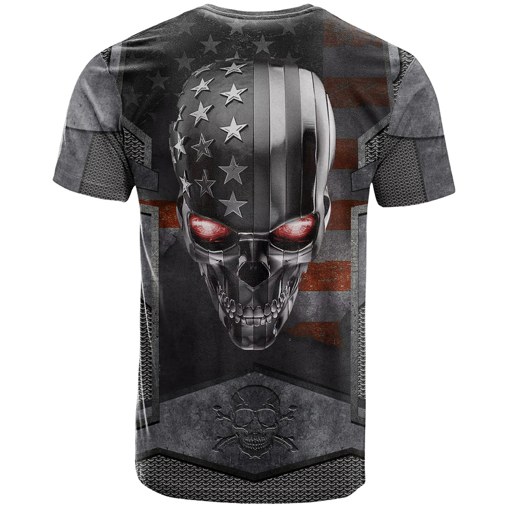 Skull T-Shirt Metal Head Skull American Graphic Tee