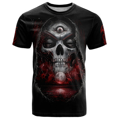 Skull T-Shirt Prayer Skull Graphic Tee
