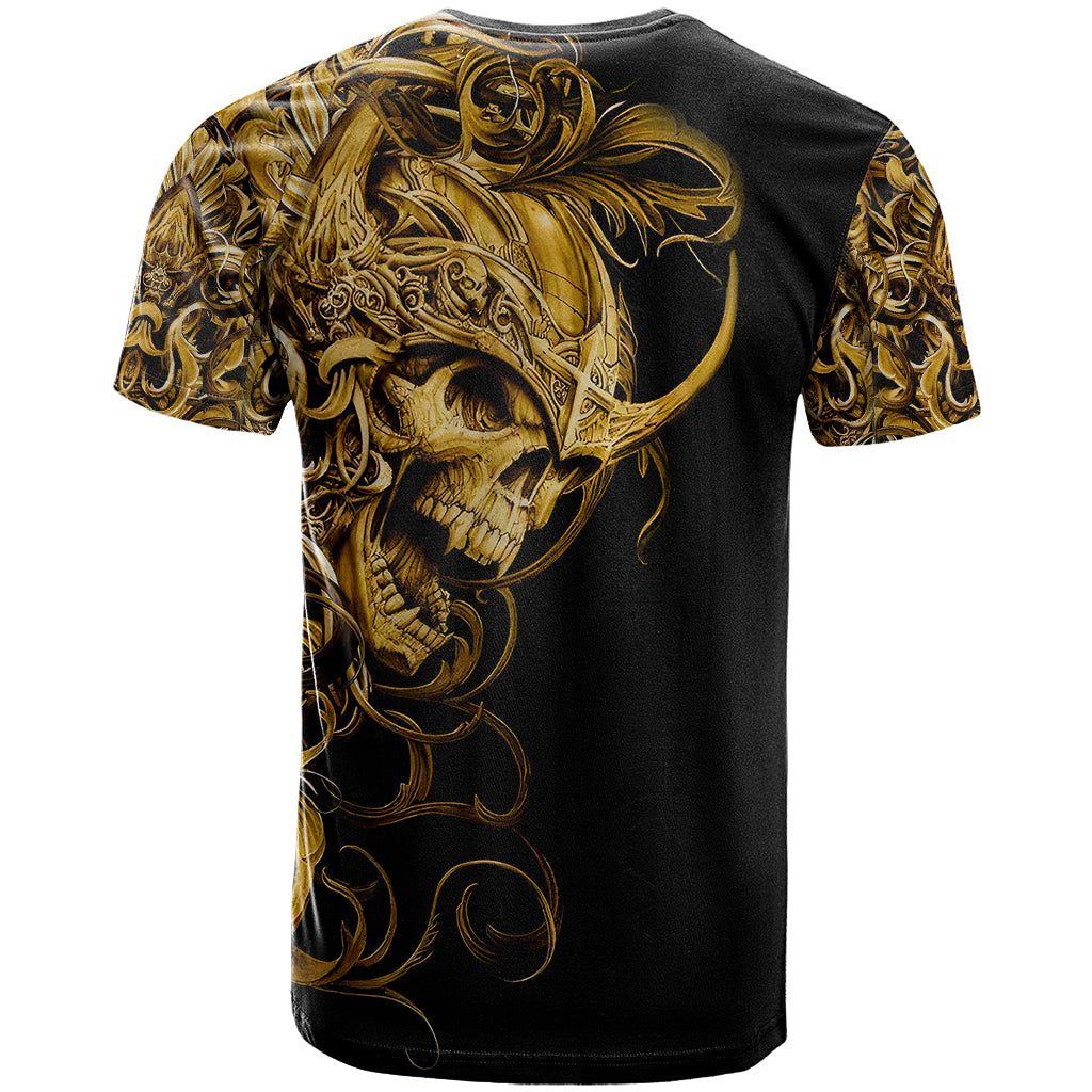 Skull T-Shirt Golden Warrior Royal Graphic Tee