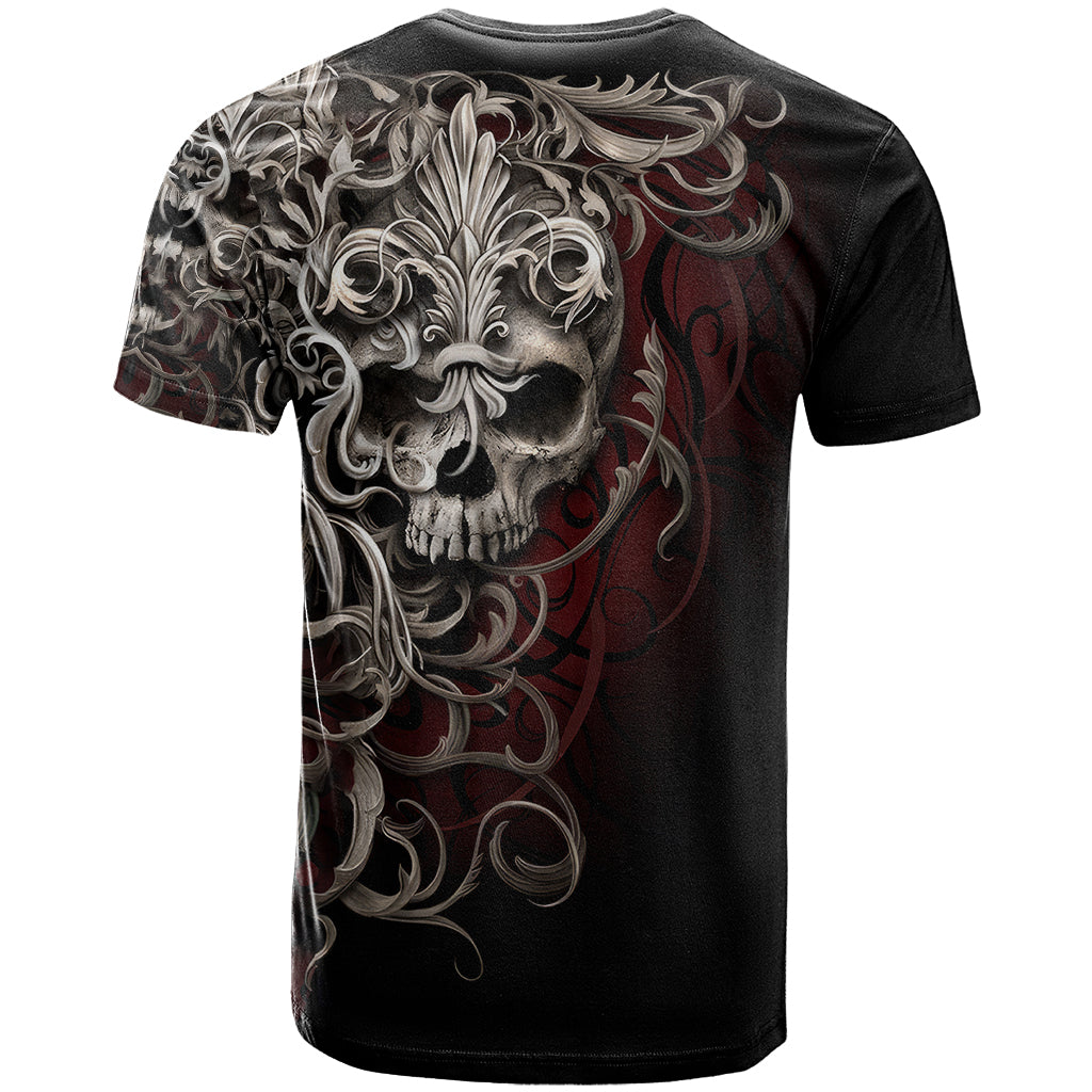 Skull T-Shirt Silver Warrior Royal Graphic Tee