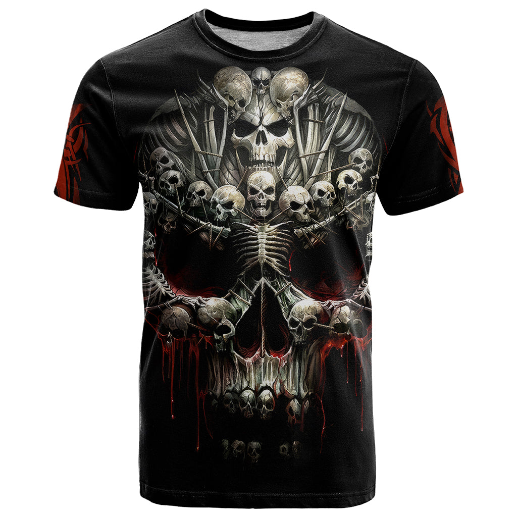 Skull T-Shirt Head Skeleton Cross Skull Graphic Tee