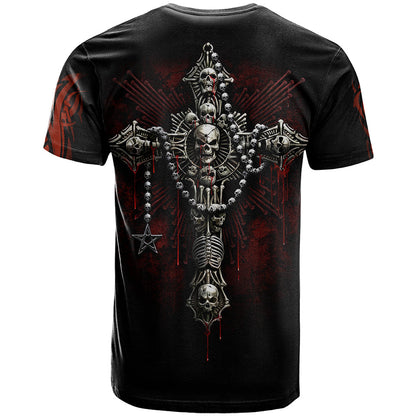 Skull T-Shirt Head Skeleton Cross Skull Graphic Tee