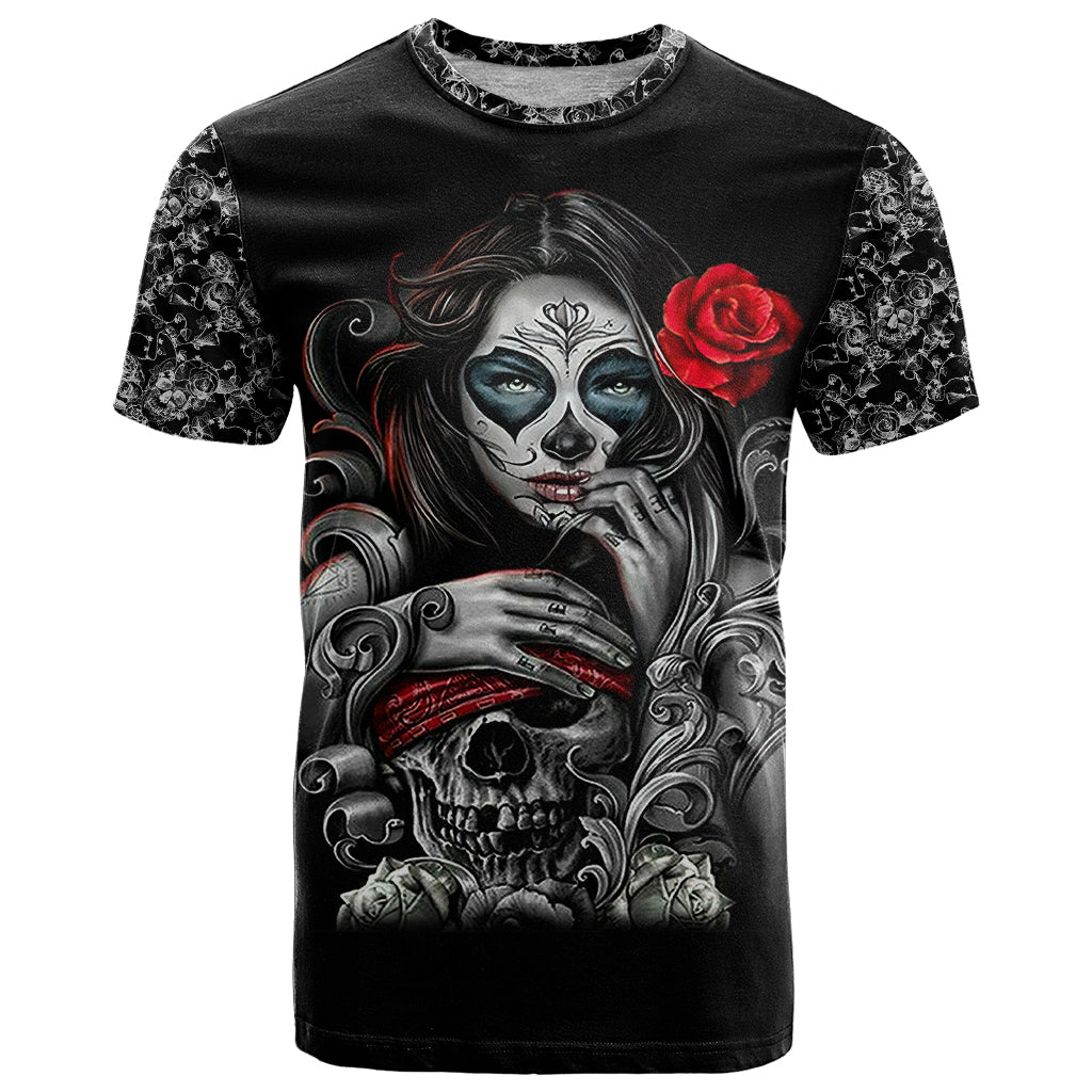 Skull T-Shirt Skull Girl Spoiled Wife Graphic Tee