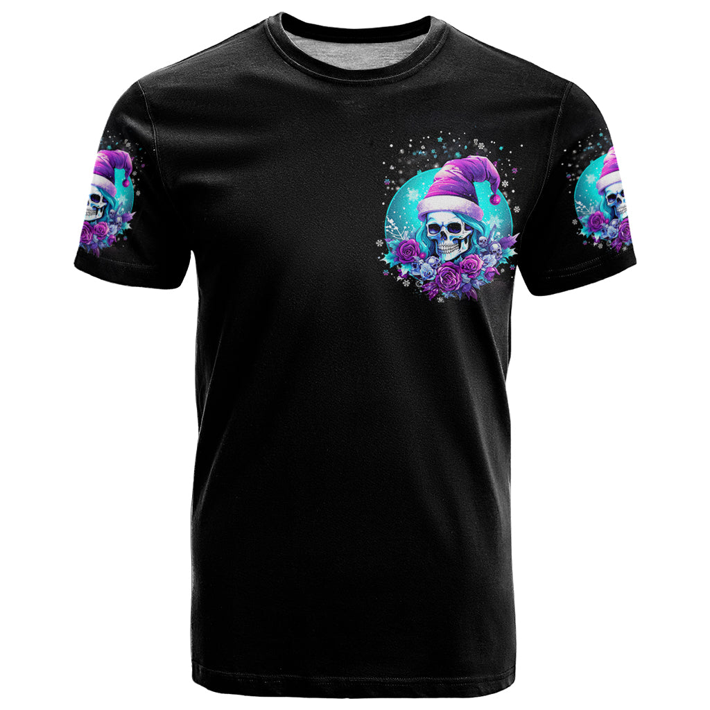 Skull Witch Santa T-Shirt The Good Girl In Me Got Tired So Bitch In Me Came Out Graphic Tee