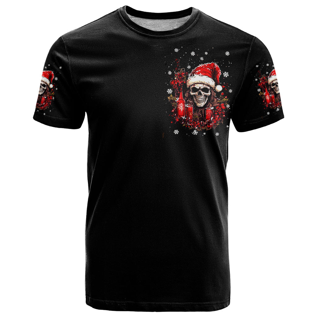 Skull Santa Claus T-Shirt Hello Darkness My Old Friend Graphic Tee