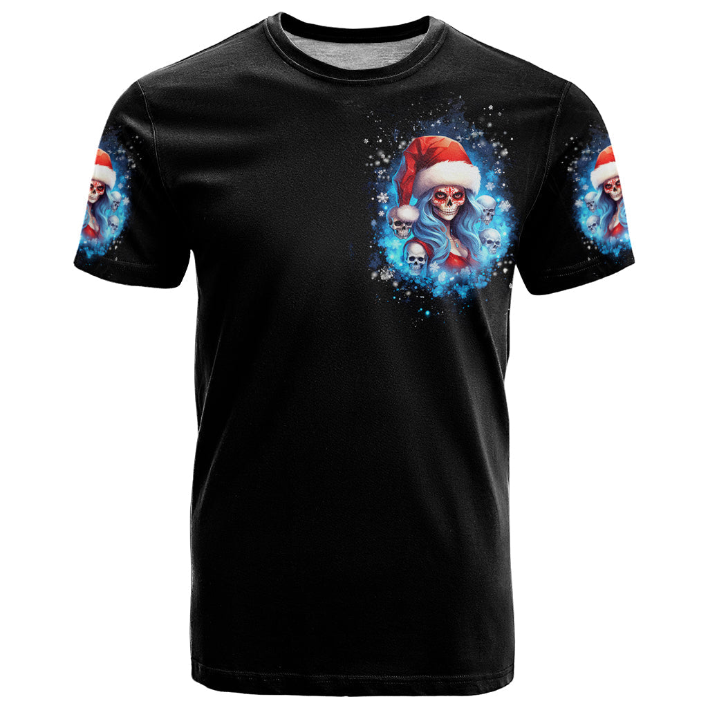 Skull Santa Girl T-Shirt Iam A Sweet Girl But If You Piss Me Off, I Alway Full Of Crazy Graphic Tee